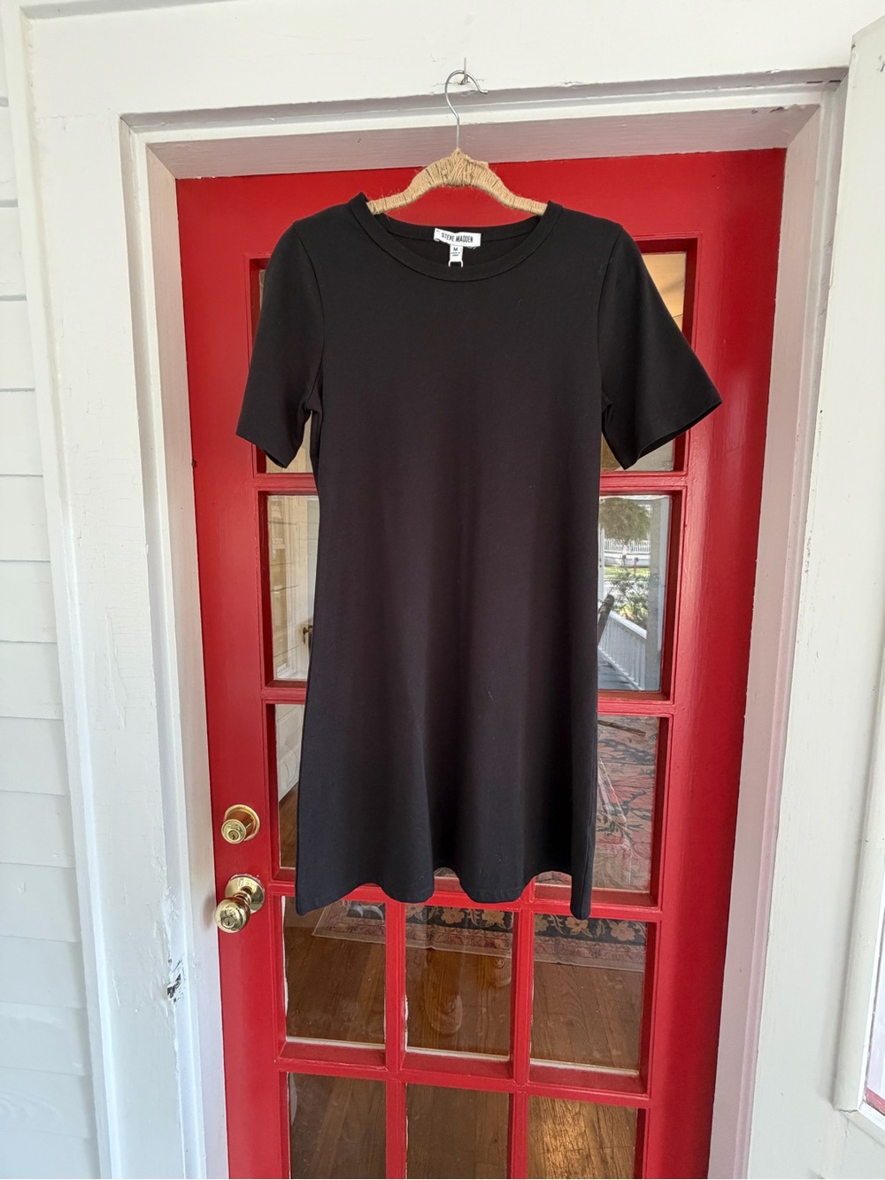 NWT Steve Madden Black Short Sleeve Mini Dress